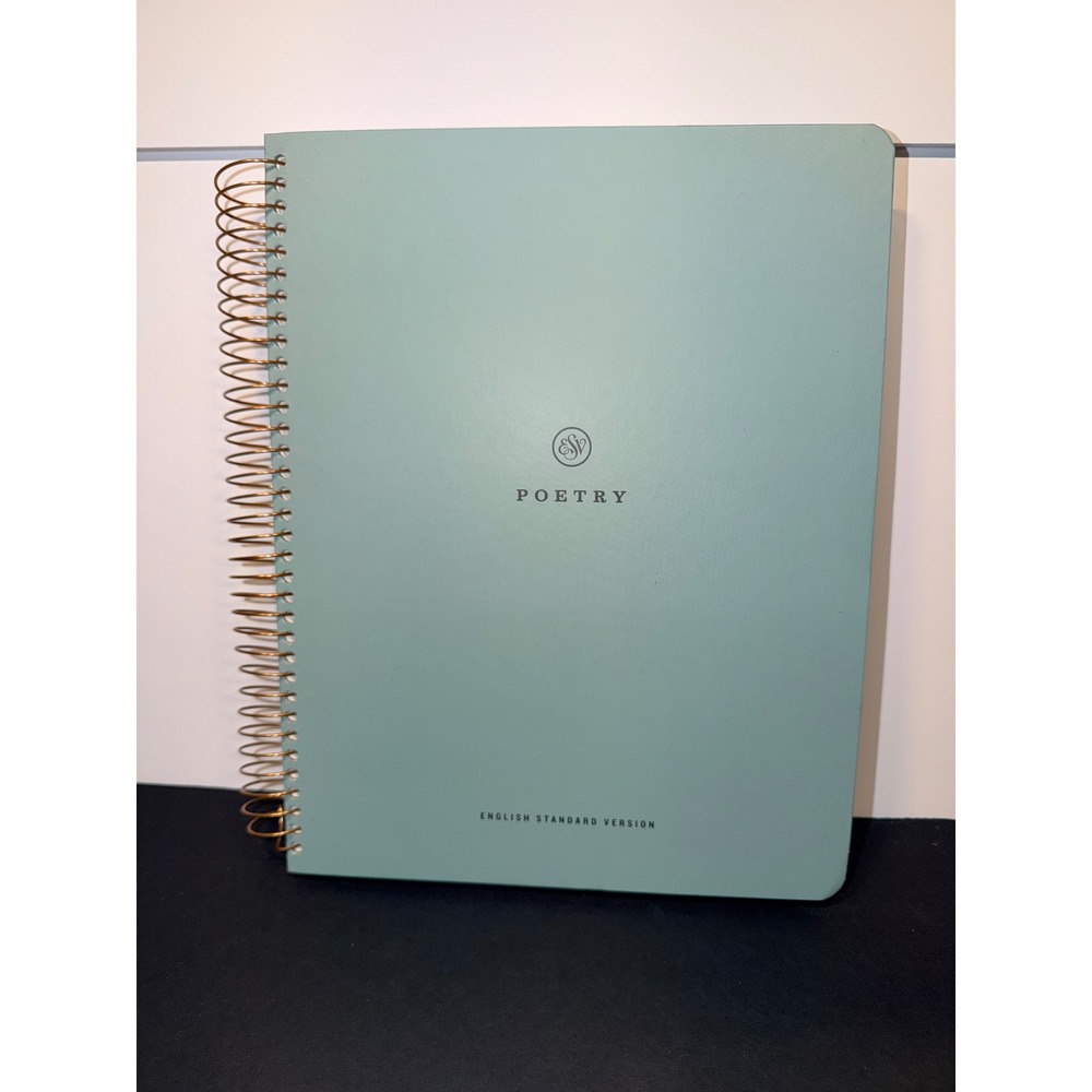 Crossway ESV Spiral-Bound Journaling Bible Poetry Mint Green Gold Wire